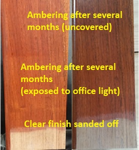 Natural Exotic Wood Ambering Natural Brazilian Cherry wood ambering