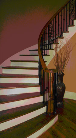 Curved Staircase Remodeling from Woodstairco.com