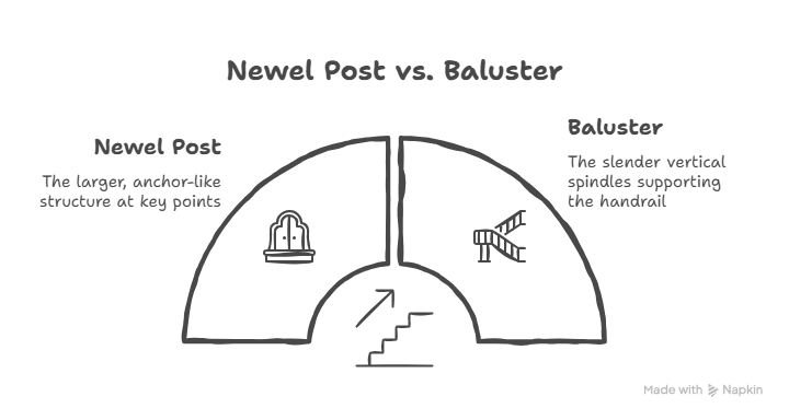 Newel Posts vs. Balusters