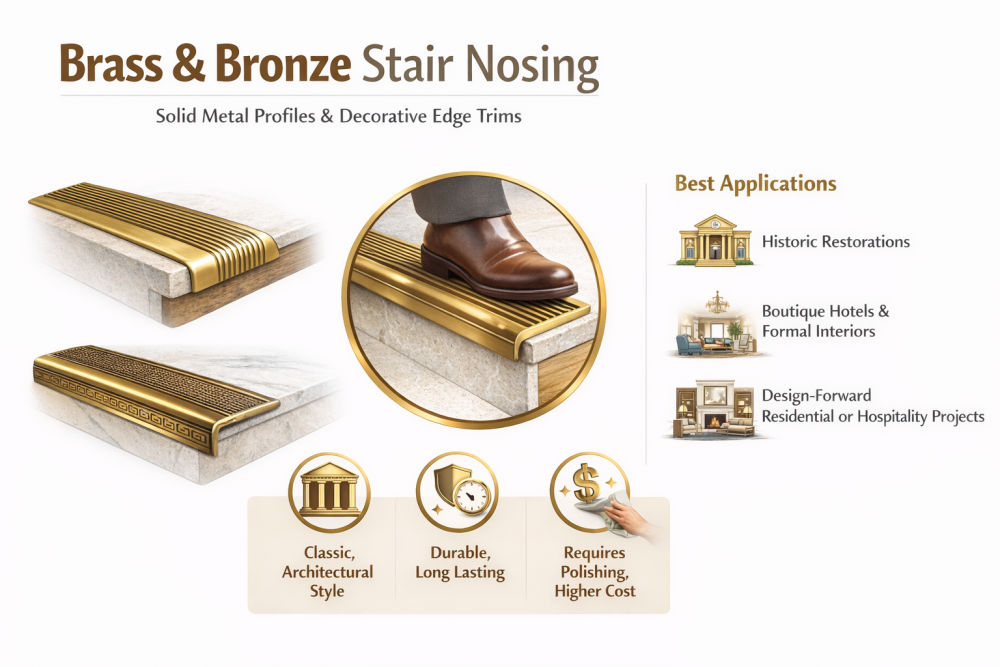 Brass and Bronze Stair Nosing
