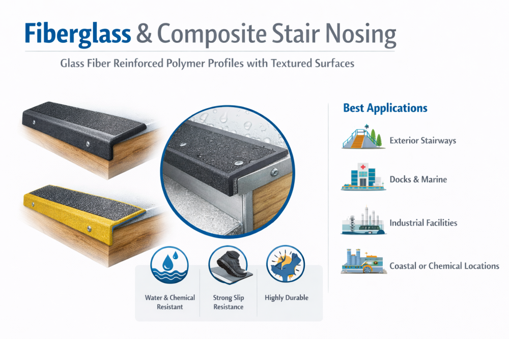 Fiberglass and Composite Stair Nosing