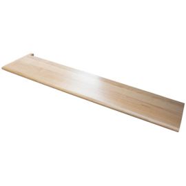 American Cherry Natural (Prefinished Clear) Traditional Left Return Stair Tread 72 in