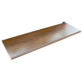 Brazilian Walnut (Ipe) Natural (Prefinished Clear) Traditional Right Return Stair Tread 60 in