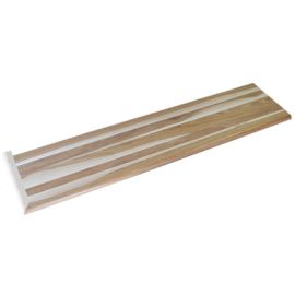 Hickory Unfinished Traditional Left Return Stair Tread 48 in