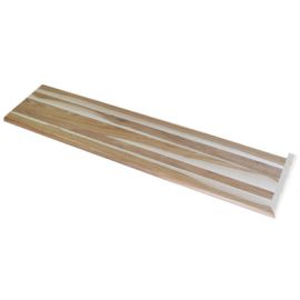 Hickory Natural (Prefinished Clear) Traditional Right Return Stair Tread 48 in