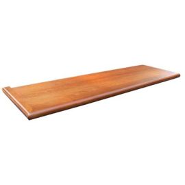 Brazilian Cherry (Jatoba) Natural (Prefinished Clear) Traditional Left Return Stair Tread 54 in