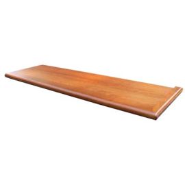 Brazilian Cherry (Jatoba) Natural (Prefinished Clear) Traditional Right Return Stair Tread 48 in