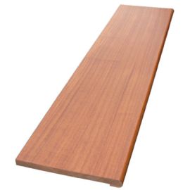 Sapele Natural (Prefinished Clear) Retro Stair Tread Closed 36 in