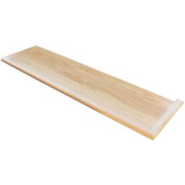 White Oak Natural (Prefinished Clear) Traditional Right Return Stair Tread 48 in