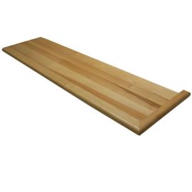 Birch Natural (Prefinished Clear) Traditional Right Return Stair Tread 72 in