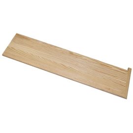 Southern Yellow Pine (Grade C and Better) Natural (Prefinished Clear) Traditional Right Return Stair Tread 72 in