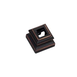 Flat Base Shoe with Set Screw for Hollow Balusters - Oil Rubbed Copper