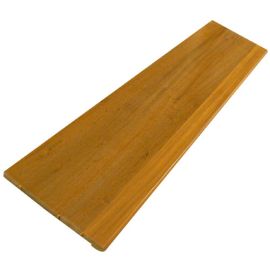 Brazilian Walnut (Ipe) Natural (Prefinished Clear) Retro Stair Tread Closed 48 in