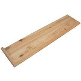 New Aged Heart Pine Unfinished Traditional Left Return Stair Tread 42 in