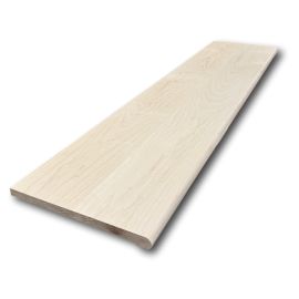 White Hard Maple Unfinished Retro Stair Tread Closed 54 in