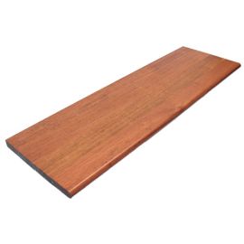 Brazilian Cherry (Jatoba) Natural (Prefinished Clear) Traditional Stair Tread Closed 60 in