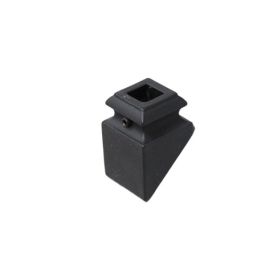 Pitch Shoe with Set Screw for Hollow Balusters- Matte Nickel