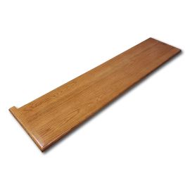 Red Oak Butterscotch (D34) Traditional Left Return Stair Tread 54 in