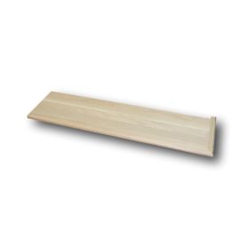 White Oak Unfinished Traditional Right Return Stair Tread 72 in