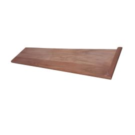 Santos Mahogany Unfinished Traditional Right Return Stair Tread 94 in