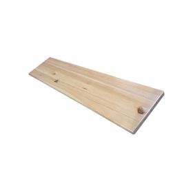 New Aged Heart Pine Natural (Prefinished Clear) Traditional Stair Tread Closed 48 in