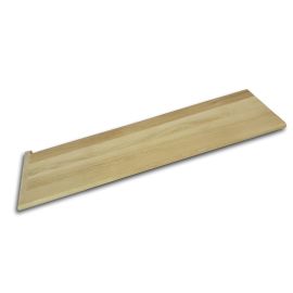 White Oak Unfinished Retro Left Return Stair Tread 54 in
