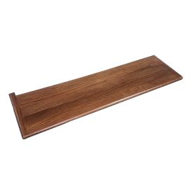 Red Oak Saddle Traditional Left Return Stair Tread 48 in