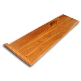 Tigerwood Natural (Prefinished Clear) Traditional Left Return Stair Tread 42 in