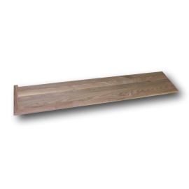 Walnut Natural (Prefinished Clear) Traditional Left Return Stair Tread 72 in