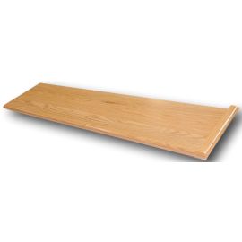 Red Oak Natural (Prefinished Clear) Traditional Right Return Stair Tread 72 in
