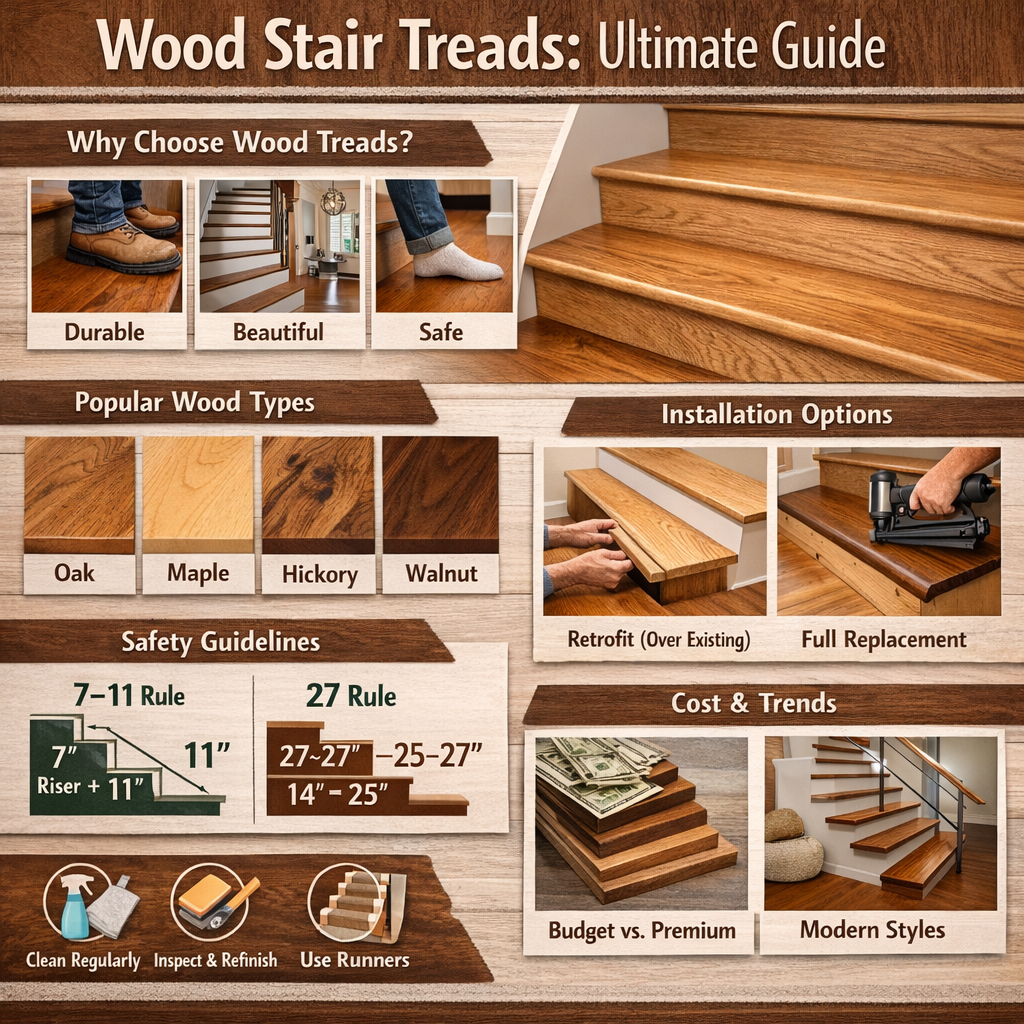 Wood Stair Treads: Ultimate Guide to Types, Installation & Maintenance
